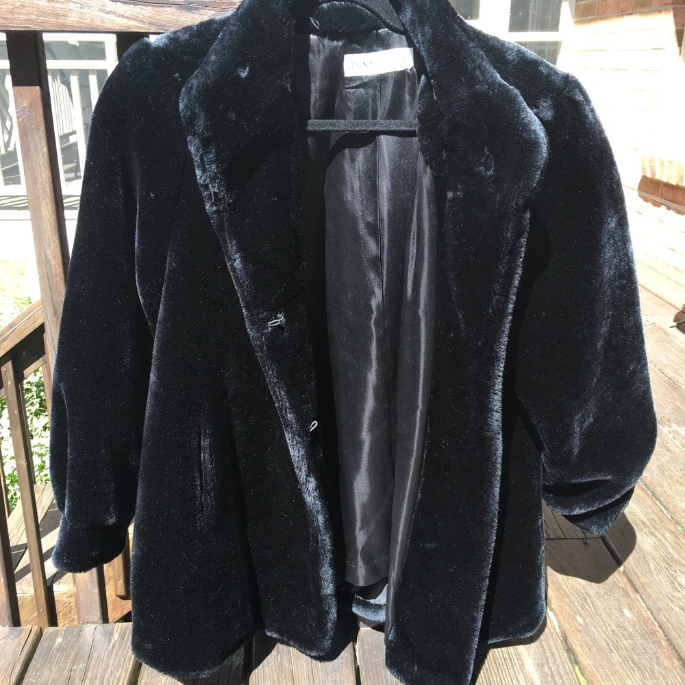 *Vintage Faux Fur Coat Jacket Size Medium